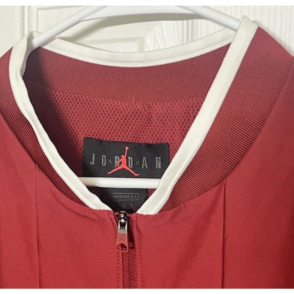NWT Oklahoma Sooners Jordan Half Zip Pullover M Red NCAA Batters Jacket Warm Up - Picture 4 of 16